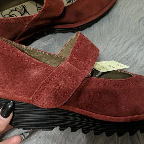 Fly London Suede Mary Jane Wedges (W39) - Picture 4 of 12